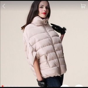 Adorable cream batwing parka